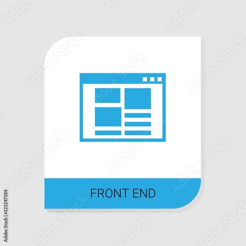 Editable filled front end icon from Web Development icons category. Isolated vector front end sign on white background