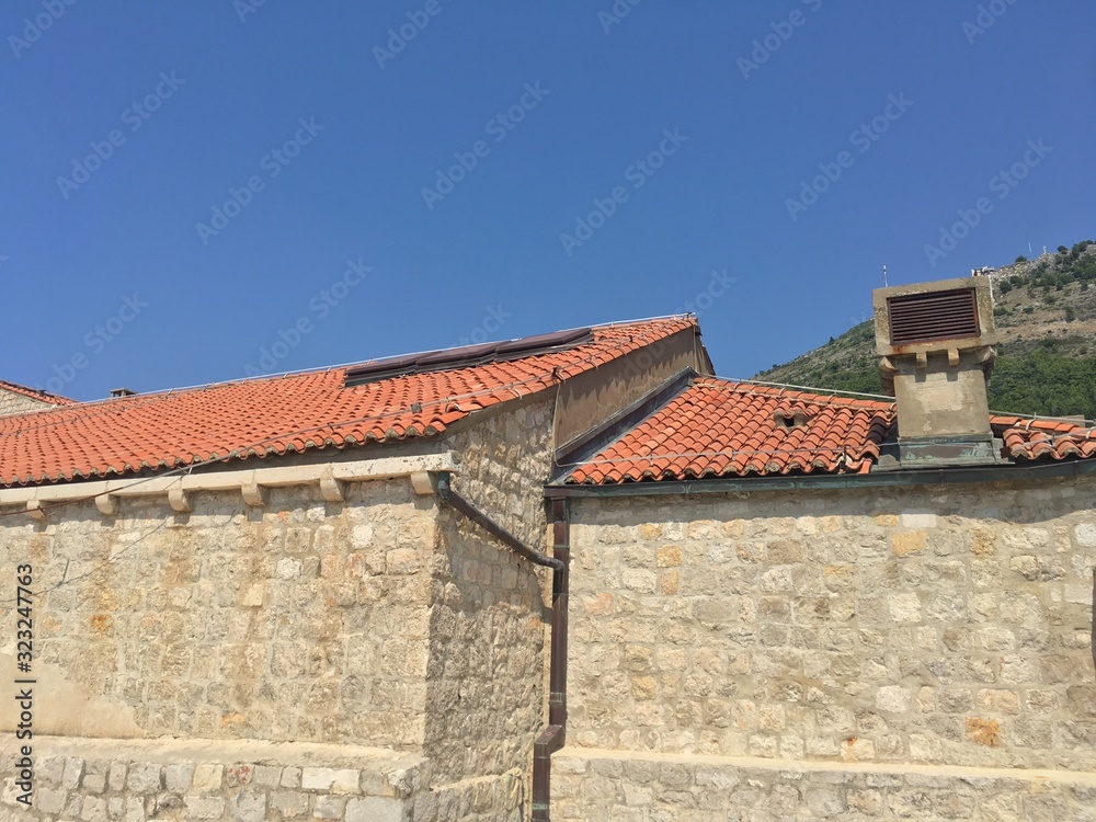 roof of old house Dubrovnik