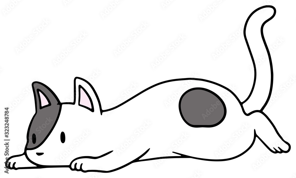 倒れた猫のイラスト 黒ぶち Stock ベクター Adobe Stock 倒れた猫のイラスト 黒ぶち Stock ベクター Adobe Stock