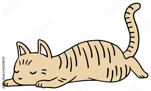 倒れた猫のイラスト 茶トラ 眠り顔 Stock ベクター Adobe Stock 倒れた猫のイラスト 茶トラ 眠り顔 Stock ベクター Adobe Stock