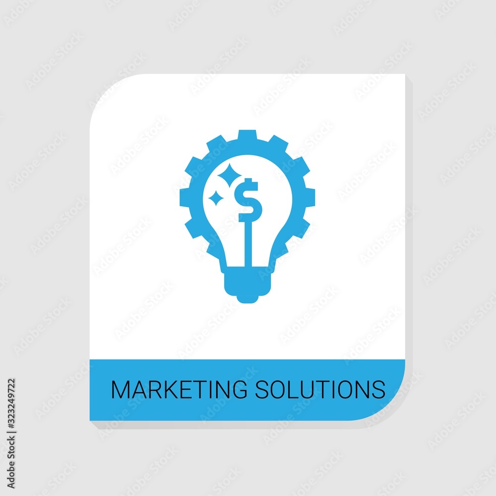 Editable filled Marketing solutions icon from Digital Marketing icons category. Isolated vector Marketing solutions sign on white background Editable filled Marketing solutions icon from Digital Marketing icons category. Isolated vector Marketing solutions sign on white background