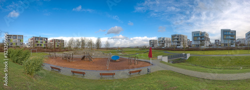 Ein Kinderspielplatz im neuen Frankfurter Stadtteil Riedberg