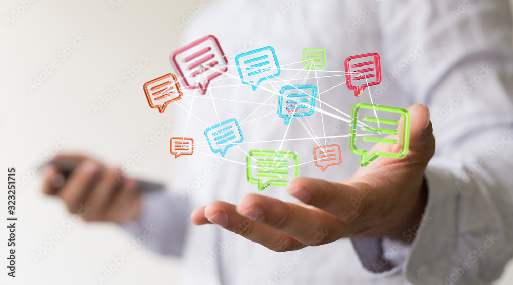 speech bubbles. People Chatting. Vector illustration of a communication concept, relating to feedback speech bubbles. People Chatting. Vector illustration of a communication concept, relating to feedback