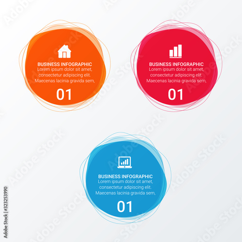 Wallpaper Mural Business Infographic template. Design with icons and 3, 4, 5 options or steps. Torontodigital.ca