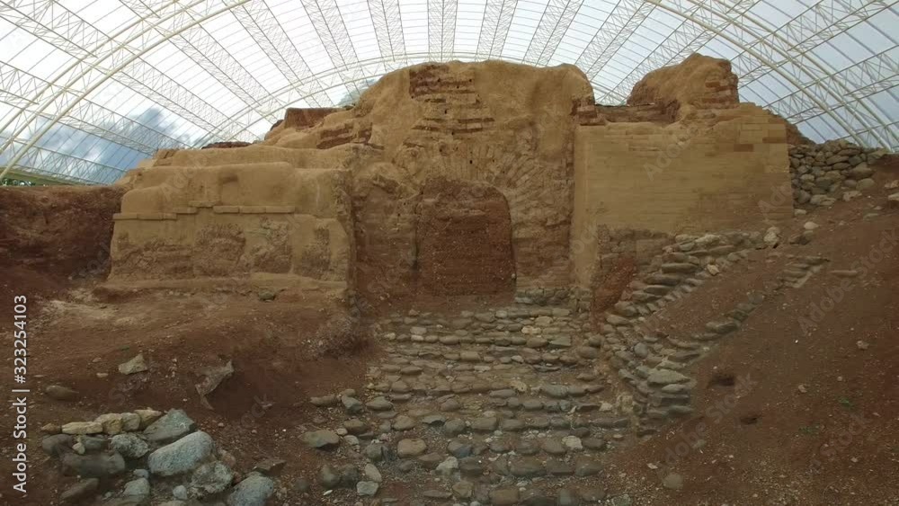 Flying near the Canaanite Gate at Biblical Tel Dan. Israel. DJI-0008-01