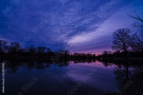 sunset over the lake © Kurt