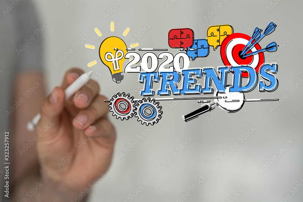 year 2020 business solution concept year 2020 business solution concept