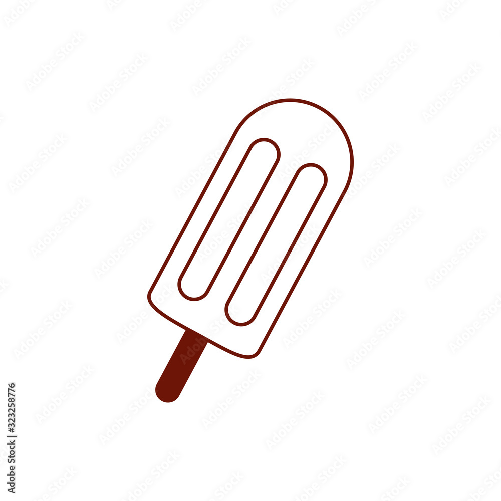 Sweet and frozen popsicle line style iconvector design Sweet and frozen popsicle line style iconvector design