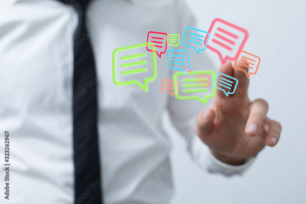 Digital icons with colorful dialog speech bubbles. Digital icons with colorful dialog speech bubbles.