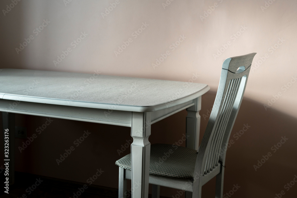 abstract kitchen table and chair design with hard shadows abstract kitchen table and chair design with hard shadows