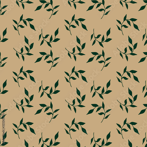 trendy 2020 fabric vintage colors seamless pattern  leaves vector background
