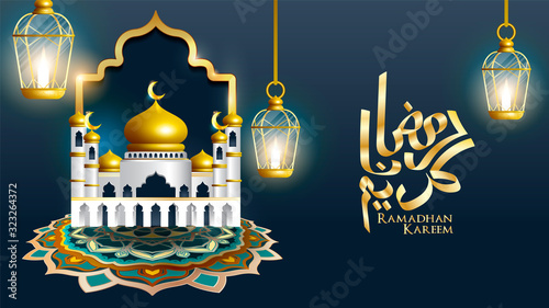 Ramadan Kareem islamic design great mosque dome