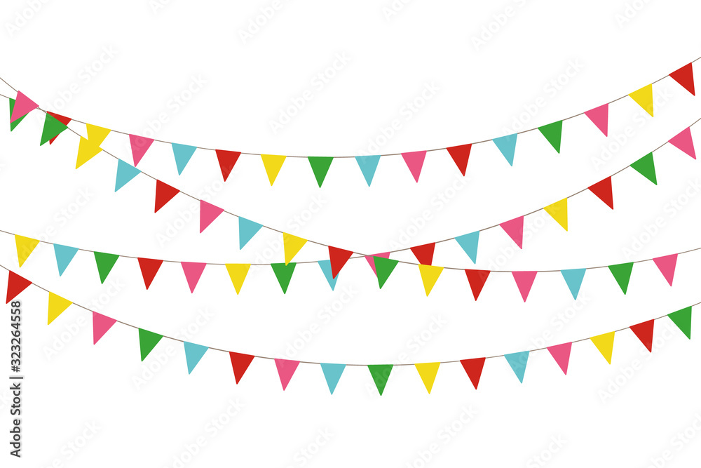 Fototapeta premium Buntings flags garlands