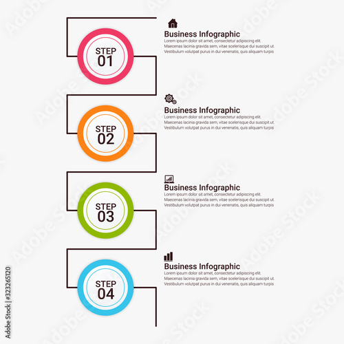 Vector abstract element infographics 3, 4, 5, 6 option. Design for business. finance template layout, brochure, workflow, information or presentation and other. Infographis timeline path. 