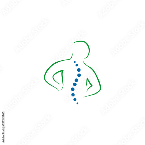 Chiropractic clinic logo design vector template