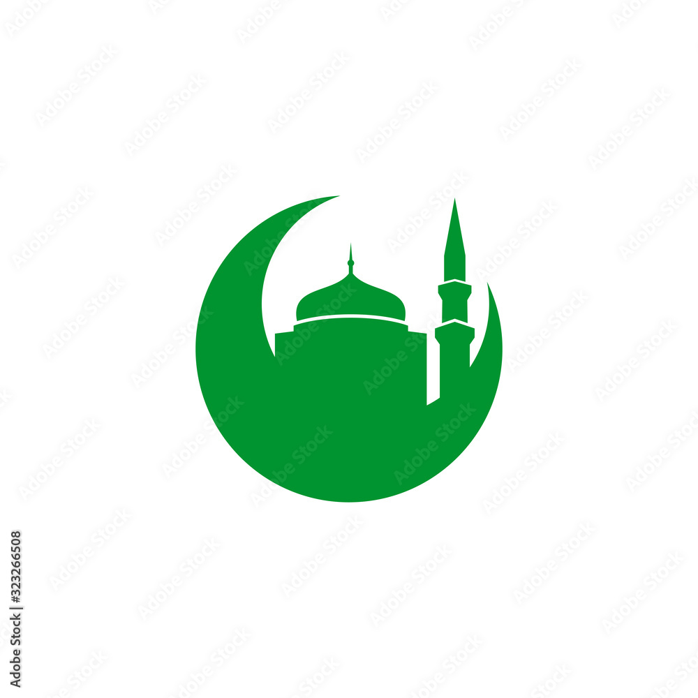 Mosque logo design vector template illustration Mosque logo design vector template illustration