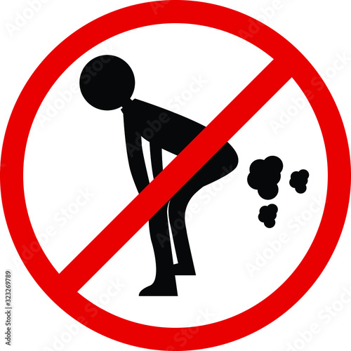 Vector illustrations should not fart in this area, so as not to be disturbed by unpleasant odors