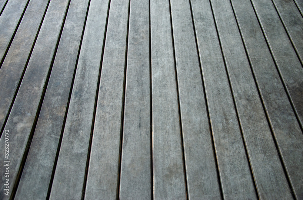 Old wood floor with blurred patterned background Old wood floor with blurred patterned background