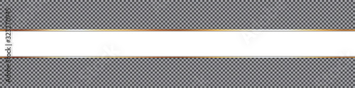 white ribbon banner on transparent background