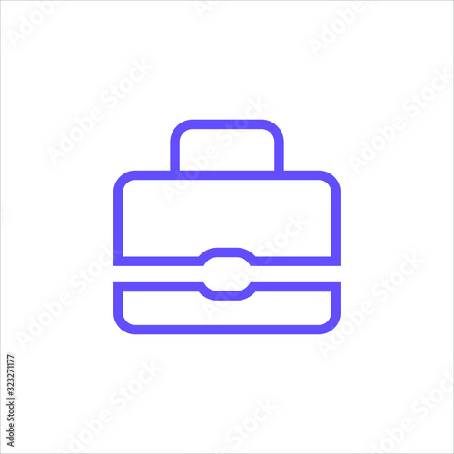 baggage flat icon on white background, vector symbol