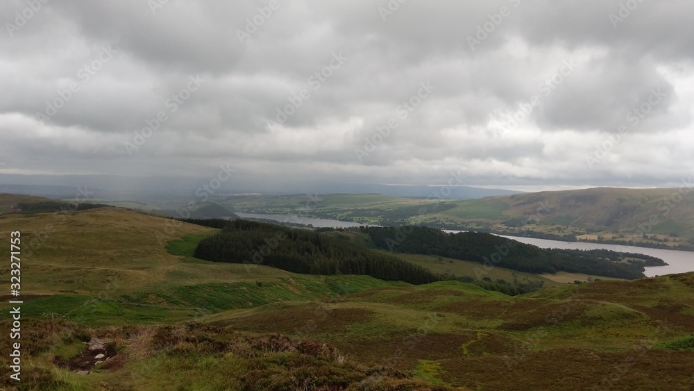 Lake District View, Mountains, Valley, cloudy, ominous Lake District View, Mountains, Valley, cloudy, ominous