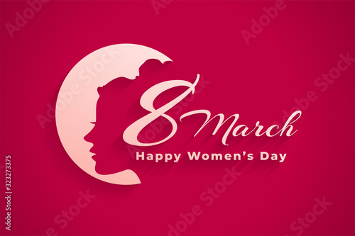march 8th international happy womens day banner