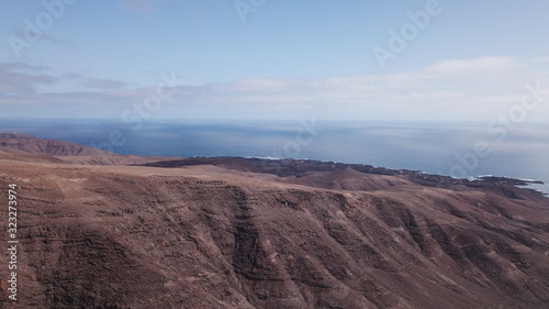 Natural landscape walking between mountains and cliffs