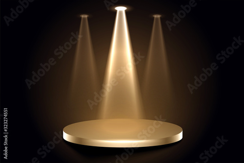 focus sportlight with podium display background design