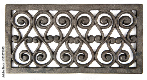Iron decoration on white background