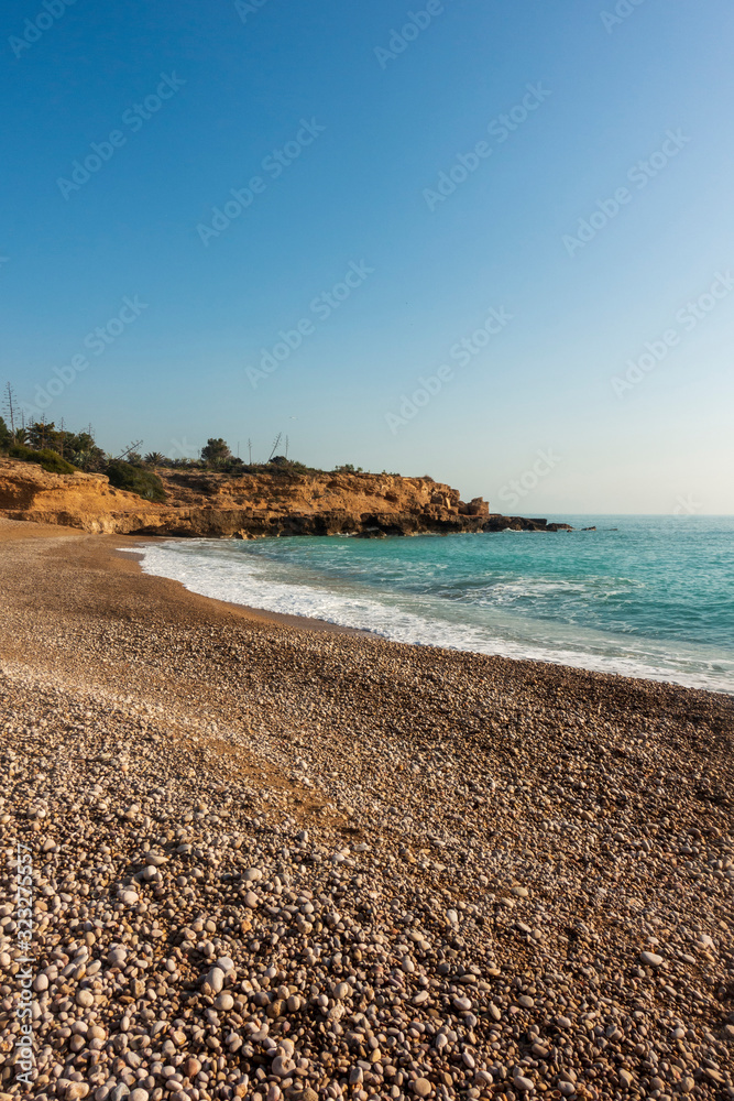 The coves of Vinaroz a clear day