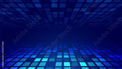abstract blue glowing technology perspective background design
