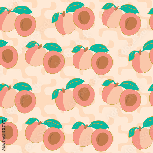 seamless repeat pattern with apricots