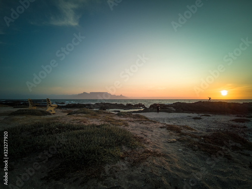 South African Sunset Sunrise sandy coast Cape Town South Africa