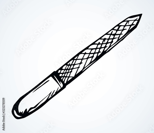 Nail file. Vector drawing icon