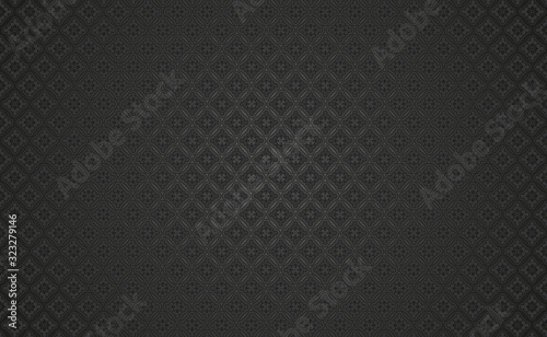 Dark mode background for website design, poker applications and casino. Black background with clubs symbol.