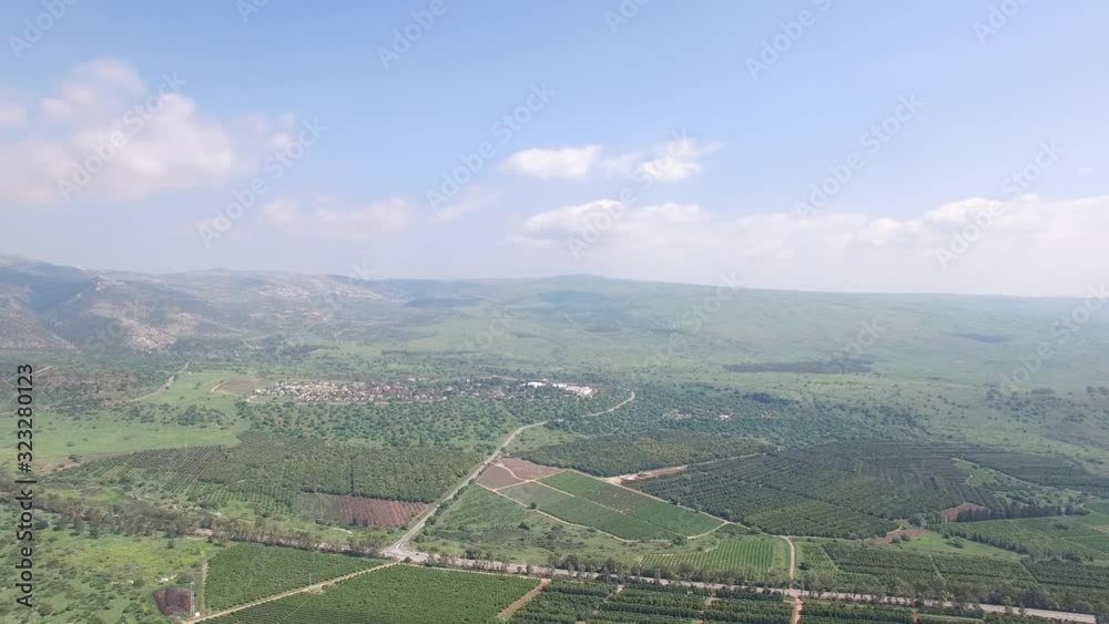 Aerial panoramic view of Upper Jordan Valley near Dan Reserve. DJI-0005-04 Aerial panoramic view of Upper Jordan Valley near Dan Reserve. DJI-0005-04