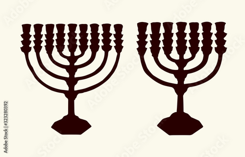 Menorah. Vector drawing