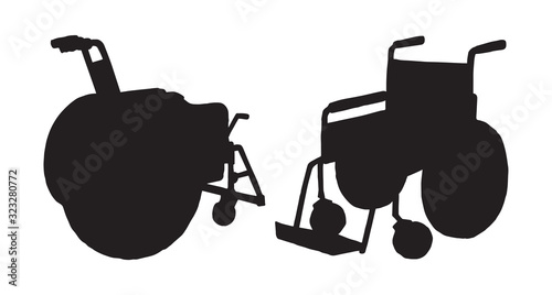 Wheelchair. Vector drawing