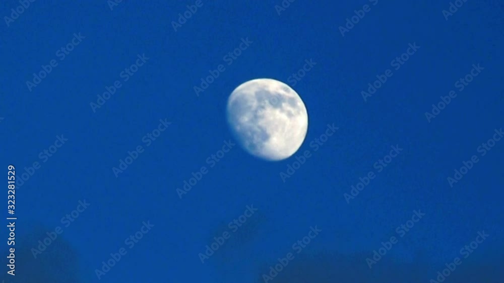 Moon filmed in the evening from the southeast of the Italian coast on July 2019 Moon filmed in the evening from the southeast of the Italian coast on July 2019