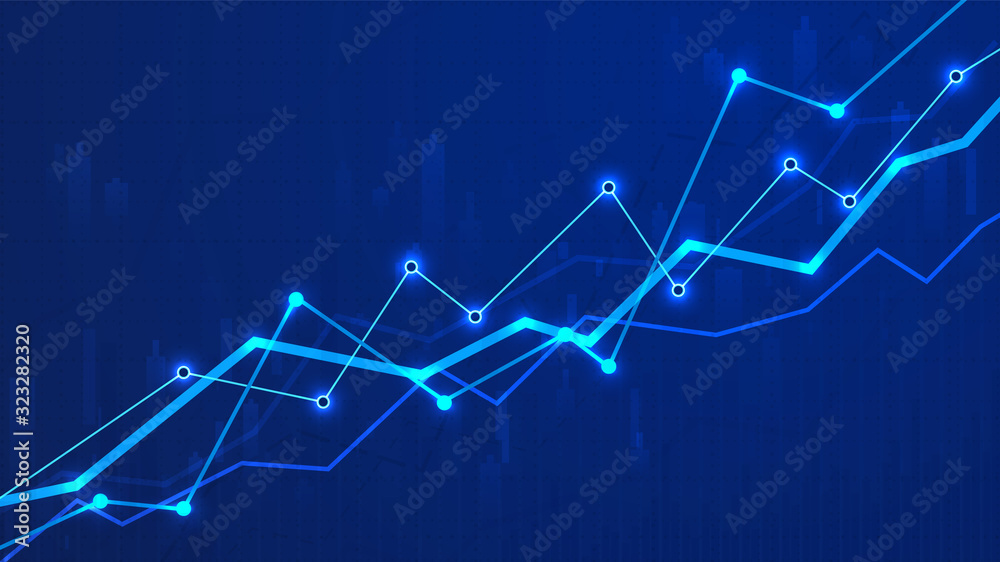 Financial graph chart. Business data analytics. Diagram growth and success in business. vector Financial graph chart. Business data analytics. Diagram growth and success in business. vector