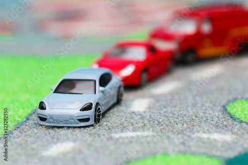 Toy car traffic jam