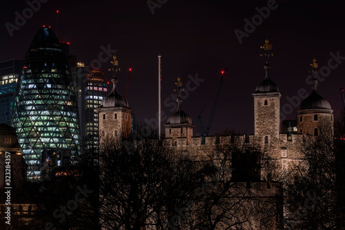 The old tower and the New, Tower of London and The Gherkin