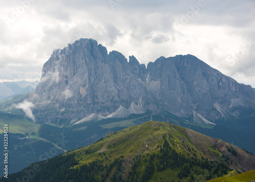 Magestic Odle group mountain range in Dolomite alps  Italy