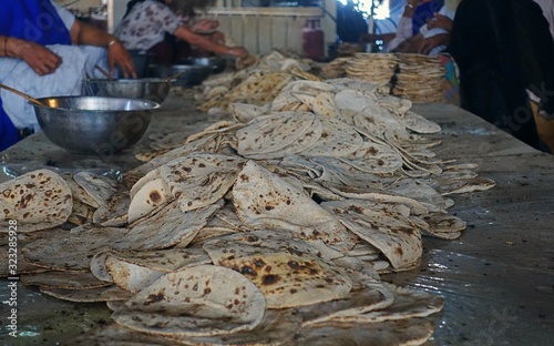 Roti making in the Langar at Golden Temple a Sikh community kitchen in the Gurdwara
R
