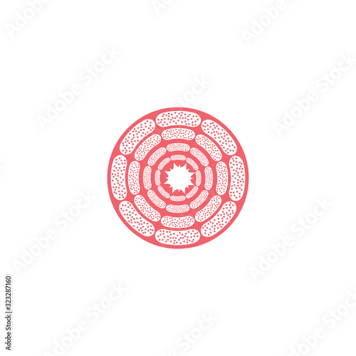 Bacterial Logo Template vector symbol