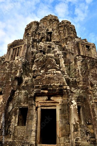 View of the magnificent Bayon temple in the complex of Angkor Thom
