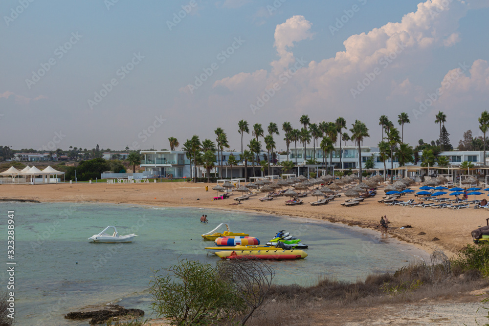 Fototapeta premium Ayia Napa, Cyprus - September 08, 2019: Seascape view on Cyprus
