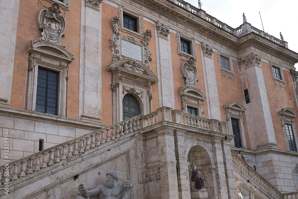 Rome, Italy - February 03, 2020 : View of Palazzo Senatorio