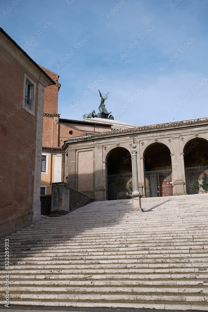 Rome, Italy - February 03, 2020 : view of Convento di Santa Maria in Aracoeli