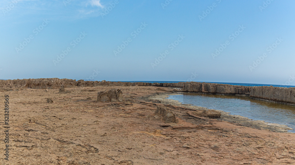 Rocky beach of Mediterranean Sea Rocky beach of Mediterranean Sea